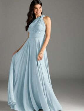 New Sea Glass A Line Chiffon Dress
